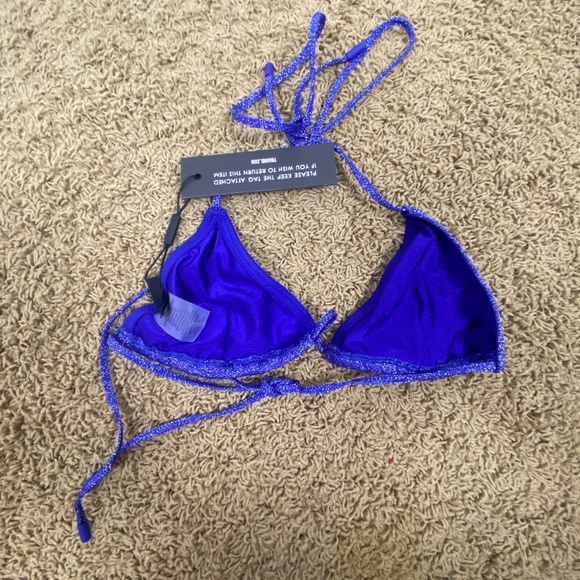 Triangl Sparkle Vinca Mana 2-piece bikini swim suit, sz Small, blue purple NWT - Picture 5 of 10